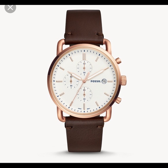 Fossil Other - FOSSIL COMMUTER CHRONOGRAPH JAVA LEATHER WATCH